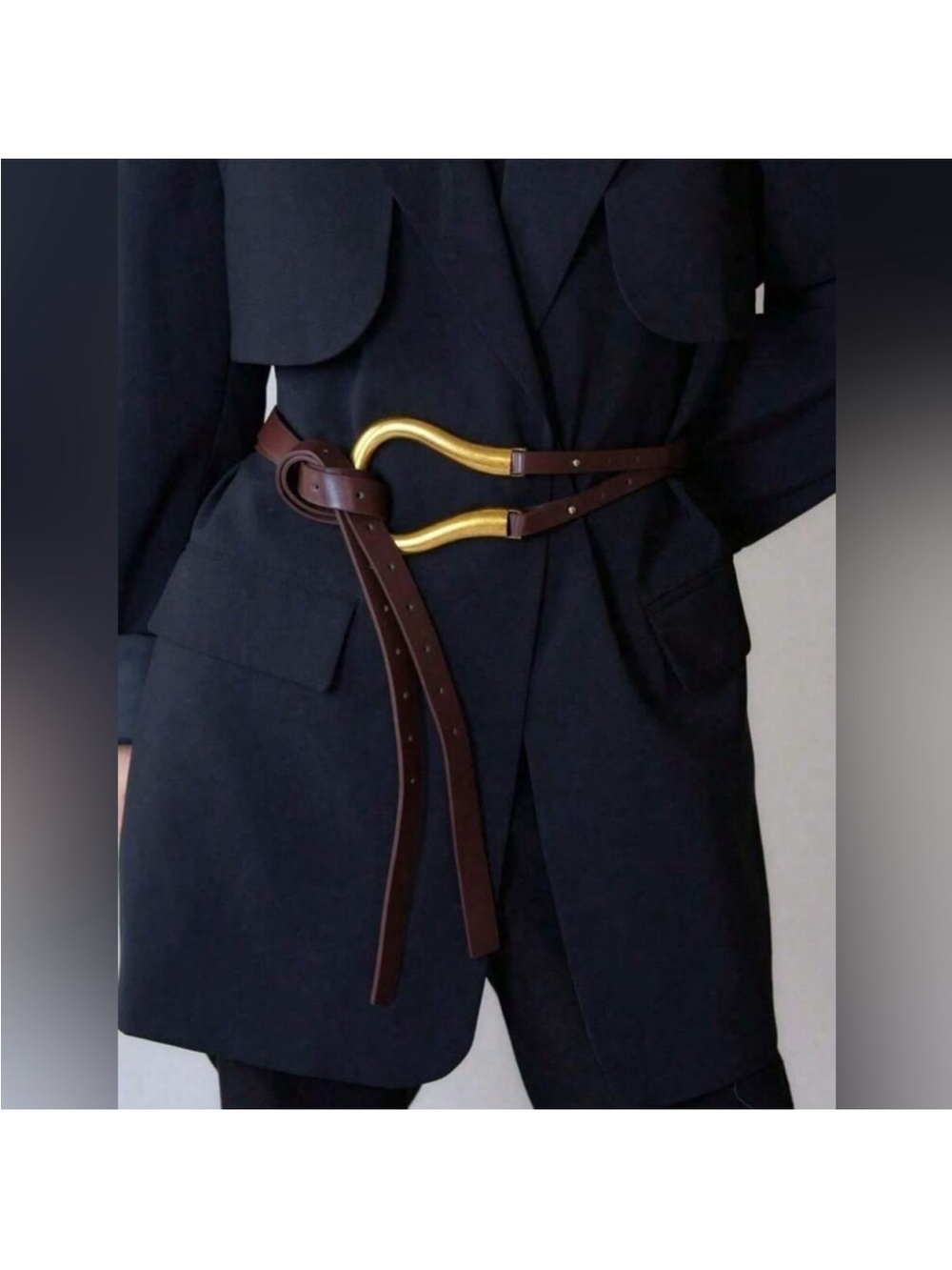 New Brown Belt with Gold Buckle